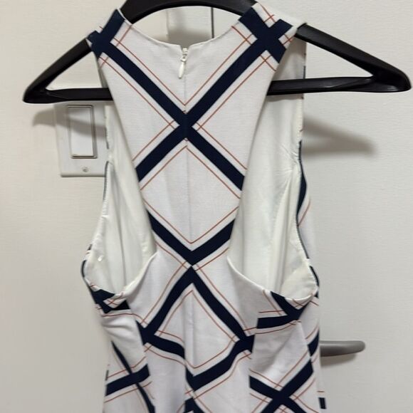 Finders Keepers Sleeveless Sheath Midi Dress in Red, White & Blue. Size Small. - Picture 4 of 6